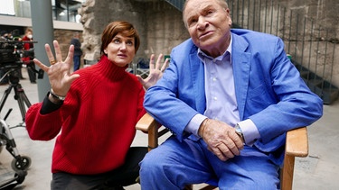 Fritz Wepper und Susanne Kellermann bei den Dreharbeiten. | Bild: BR/Susanne Kellermann